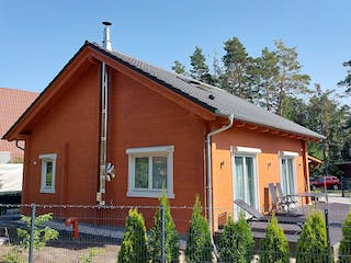 Blockhaus Haus Kaiser von Gebrüder Noack Holzbau Ausbauhaus ab 175000€, Satteldach-Klassiker Außenansicht 3