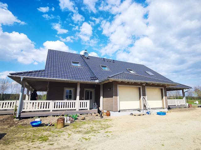 Fertighaus Haus Marusch von Gebrüder Noack Holzbau, Satteldach-Klassiker Außenansicht 1