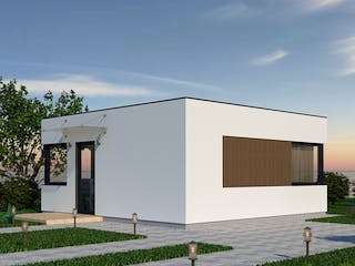 Fertighaus Duomod 39 von NOVA TEQ - Wolf Bauservice Schlüsselfertig ab 98200€, Bungalow Außenansicht 2