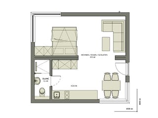Fertighaus Duomod 39 von NOVA TEQ - Wolf Bauservice Schlüsselfertig ab 98200€, Bungalow Grundriss 1