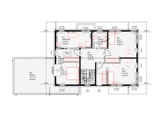 Fertighaus Musterhaus Estenfeld von OKAL Haus Schlüsselfertig ab 686900€, Satteldach-Klassiker Grundriss 2