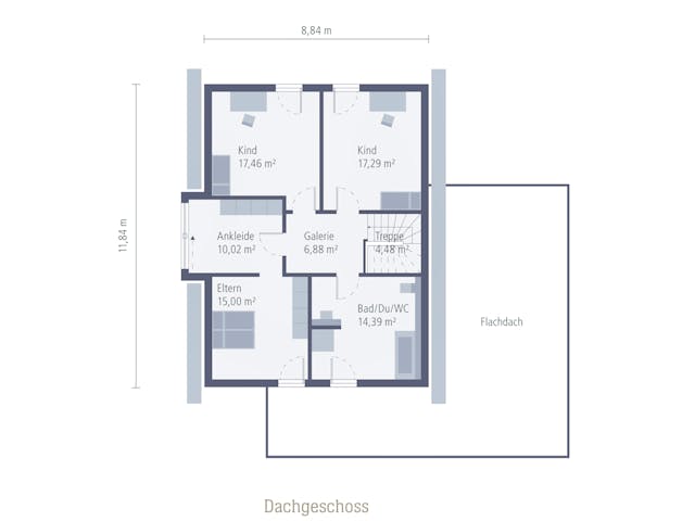 Fertighaus Musterhaus Langenhagen von OKAL Haus Schlüsselfertig ab 671900€, Satteldach-Klassiker Grundriss 2