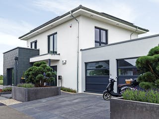 Fertighaus Musterhaus Schkeuditz von OKAL Haus Schlüsselfertig ab 622900€, Stadtvilla Außenansicht 2