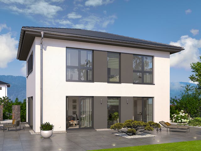 Fertighaus Stadtvilla 10 von OKAL Haus Schlüsselfertig ab 419900€, Stadtvilla Außenansicht 1