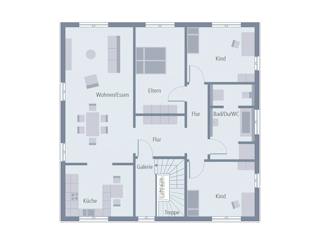 Fertighaus ZweiRaum 6 von OKAL Haus Schlüsselfertig ab 593900€, Stadtvilla Grundriss 2