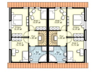 Massivhaus Husum von OLFA Haus Schlüsselfertig ab 254000€, Satteldach-Klassiker Grundriss 2