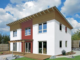 Fertighaus Deklivo von Fingerhut Haus Schlüsselfertig ab 527733€, Pultdachhaus Außenansicht 1