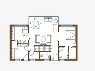Massivhaus Panorama von Wagener Systemhausbau Schlüsselfertig ab 489000€, Pultdachhaus Grundriss 2