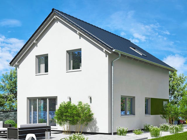 Fertighaus Paris von Fingerhut Haus Schlüsselfertig ab 380058€, Satteldach-Klassiker Außenansicht 1 Fertighaus Paris von Fingerhut Haus Schlüsselfertig ab 380058€, Satteldach-Klassiker Außenansicht 1