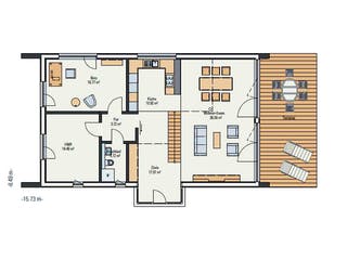 Fertighaus Lichthaus von petershaus, Satteldach-Klassiker Grundriss 1