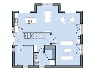 Massivhaus Behringer von Plan-Concept Massivhaus, Satteldach-Klassiker Grundriss 1