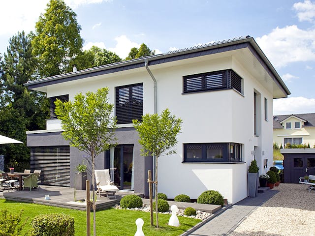 Massivhaus Freiberger von Plan-Concept Massivhaus, Stadtvilla Außenansicht 1