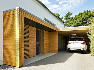 Massivhaus Immel von Plan-Concept Massivhaus, Satteldach-Klassiker Außenansicht 6