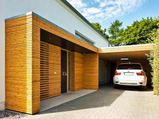Massivhaus Immel von Plan-Concept Massivhaus, Satteldach-Klassiker Außenansicht 6