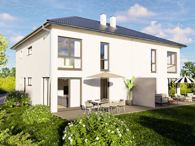 Massivhaus Luzern von P & P Massivhaus Schlüsselfertig ab 325000€, Stadtvilla Außenansicht 1 Massivhaus Luzern von P & P Massivhaus Schlüsselfertig ab 325000€, Stadtvilla Außenansicht 1