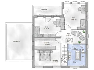 Massivhaus Palermo von P & P Massivhaus Schlüsselfertig ab 424000€, Stadtvilla Grundriss 2