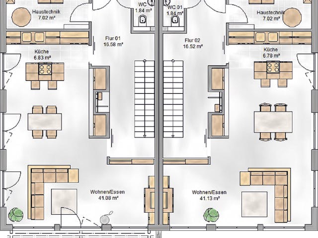 Massivhaus Wien von P & P Massivhaus Schlüsselfertig ab 315000€, Satteldach-Klassiker Grundriss 1