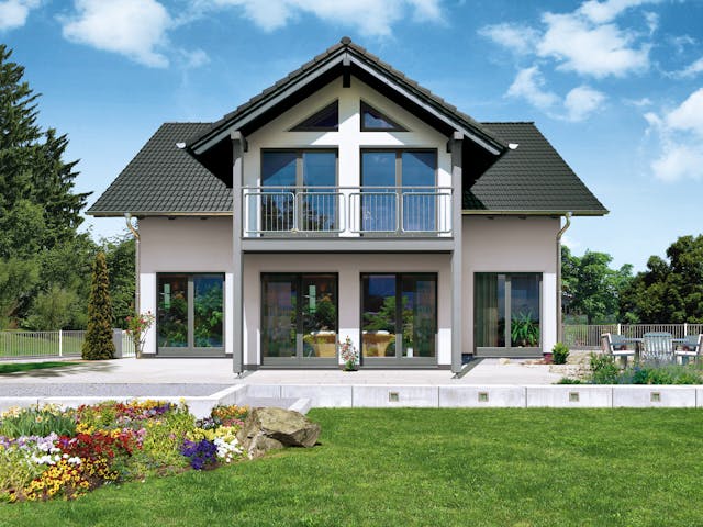 Fertighaus Felico von Fingerhut Haus Schlüsselfertig ab 498985€, Satteldach-Klassiker Außenansicht 1