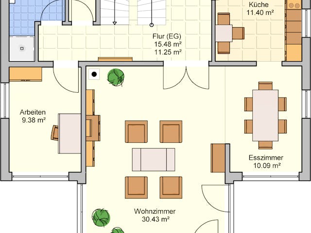 Fertighaus Felico von Fingerhut Haus Schlüsselfertig ab 498985€, Satteldach-Klassiker Grundriss 1