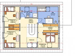 Fertighaus Koblenz von Fingerhut Haus Schlüsselfertig ab 571552€, Satteldach-Klassiker Grundriss 2