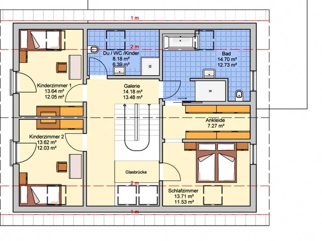 Fertighaus Koblenz von Fingerhut Haus Schlüsselfertig ab 571552€, Satteldach-Klassiker Grundriss 2