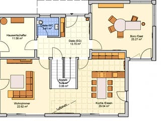 Fertighaus Koblenz von Fingerhut Haus Schlüsselfertig ab 571552€, Satteldach-Klassiker Grundriss 1
