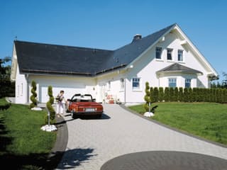 Fertighaus Sentempa von Fingerhut Haus Schlüsselfertig ab 462035€, Satteldach-Klassiker Außenansicht 1