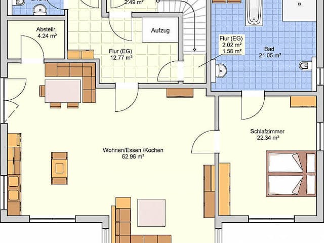 Fertighaus Bonvenon von Fingerhut Haus Schlüsselfertig ab 586030€, Satteldach-Klassiker Grundriss 1