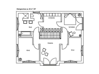 Fertighaus Glonn von Regnauer Hausbau Schlüsselfertig ab 498590€, Satteldach-Klassiker Grundriss 1