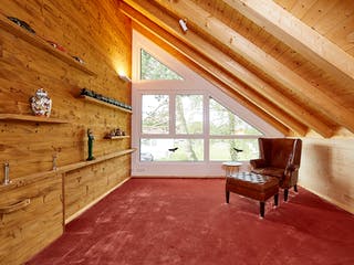 Blockhaus Schwalbenflug von Rems-Murr-Holzhaus Ausbauhaus ab 301811€, Satteldach-Klassiker Innenansicht 3