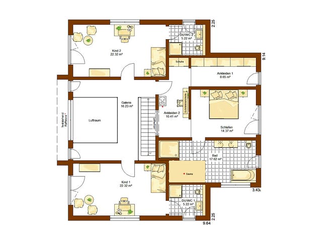 Fertighaus Stadtvilla Calgary von RENSCH-HAUS, Stadtvilla Grundriss 2