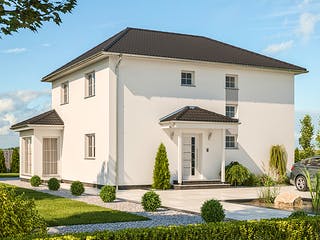 Fertighaus CLOU 157 Walmdach von RENSCH-HAUS Schlüsselfertig ab 428646€, Stadtvilla Außenansicht 2