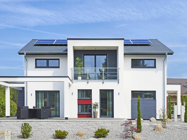Fertighaus Innovation R - Bad Vilbel von RENSCH-HAUS, Satteldach-Klassiker Außenansicht 1 Fertighaus Innovation R - Bad Vilbel von RENSCH-HAUS, Satteldach-Klassiker Außenansicht 1
