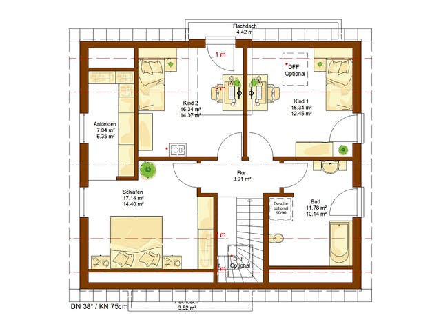 Fertighaus Life 157 von RENSCH-HAUS Schlüsselfertig ab 402850€, Satteldach-Klassiker Grundriss 2