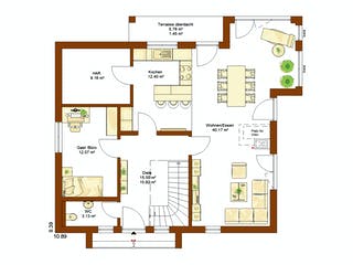 Fertighaus Life 158 von RENSCH-HAUS Schlüsselfertig ab 419488€, Satteldach-Klassiker Grundriss 1
