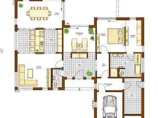 Fertighaus Bungalow Marseille L von RENSCH-HAUS, Bungalow Grundriss 1