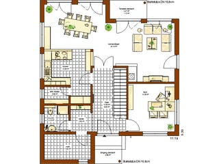 Fertighaus MH Avenio von RENSCH-HAUS, Pultdachhaus Grundriss 1
