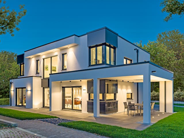 Fertighaus MH San Diego von RENSCH-HAUS, Cubushaus Außenansicht 1 Fertighaus MH San Diego von RENSCH-HAUS, Cubushaus Außenansicht 1