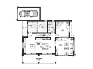 Fertighaus Einfamilienhaus Toronto von RENSCH-HAUS, Cubushaus Grundriss 1