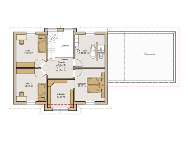 Fertighaus Stadtvilla 22-157 von Rheno-HausBau Schlüsselfertig ab 432755€, Stadtvilla Grundriss 2