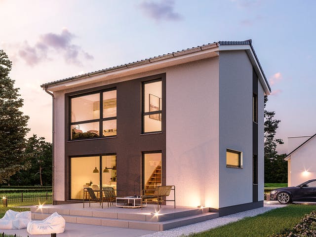 Massivhaus Minimassiv-Haus Fehmarn von ROTH-MASSIVHAUS Schlüsselfertig ab 229200€, Satteldach-Klassiker Außenansicht 1