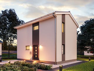 Massivhaus Minimassiv-Haus Fehmarn von ROTH MASSIVHAUS Schlüsselfertig ab 229200€, Satteldach-Klassiker Außenansicht 2