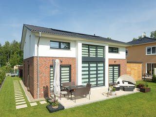 Massivhaus Haus Hamburg von ROTH-MASSIVHAUS Schlüsselfertig ab 375600€, Satteldach-Klassiker Außenansicht 1