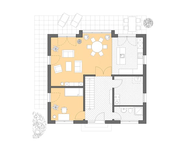 Massivhaus Haus Hamburg von ROTH MASSIVHAUS Schlüsselfertig ab 375600€, Satteldach-Klassiker Grundriss 1 Massivhaus Haus Hamburg von ROTH MASSIVHAUS Schlüsselfertig ab 375600€, Satteldach-Klassiker Grundriss 1