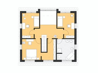 Massivhaus Haus Hamburg von ROTH-MASSIVHAUS Schlüsselfertig ab 375600€, Satteldach-Klassiker Grundriss 2