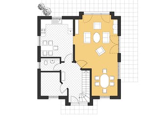 Massivhaus Landhaus 142 von ROTH MASSIVHAUS Schlüsselfertig ab 277900€, Satteldach-Klassiker Grundriss 1