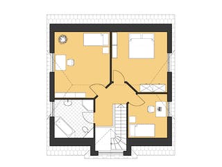 Massivhaus Landhaus 142 von ROTH MASSIVHAUS Schlüsselfertig ab 277900€, Satteldach-Klassiker Grundriss 2