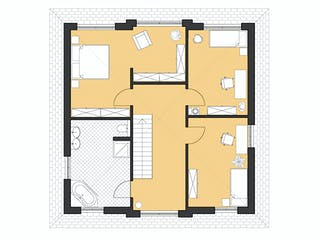 Massivhaus Stadtvilla Modena von ROTH MASSIVHAUS Schlüsselfertig ab 365300€, Stadtvilla Grundriss 2