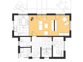Massivhaus Pultus von ROTH MASSIVHAUS Schlüsselfertig ab 325800€, Pultdachhaus Grundriss 1