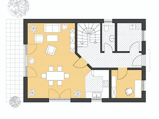 Massivhaus Haus Stade von ROTH MASSIVHAUS Schlüsselfertig ab 271300€, Satteldach-Klassiker Grundriss 1
